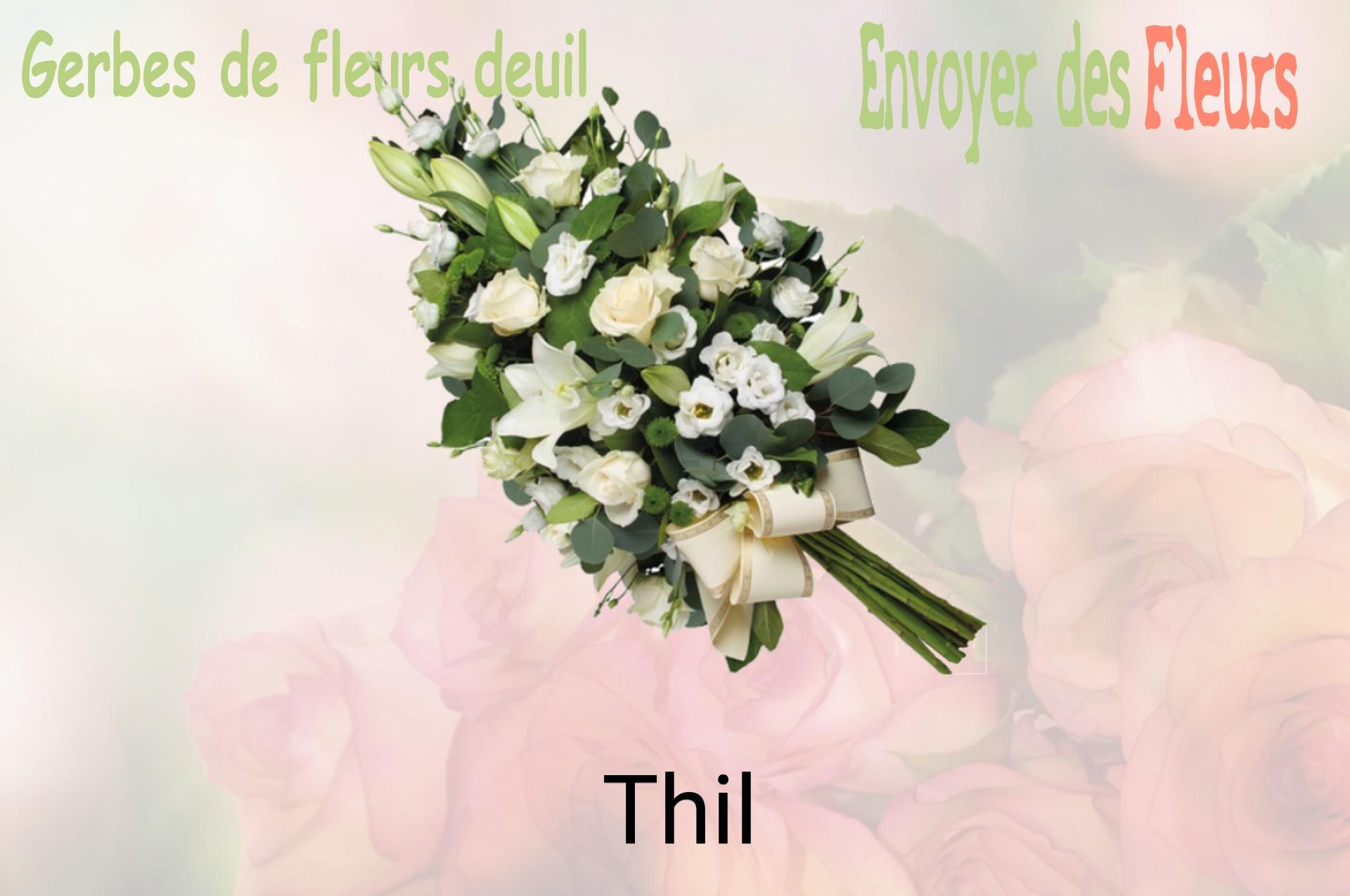 Gerbe de fleurs de deuil livrée à Thil